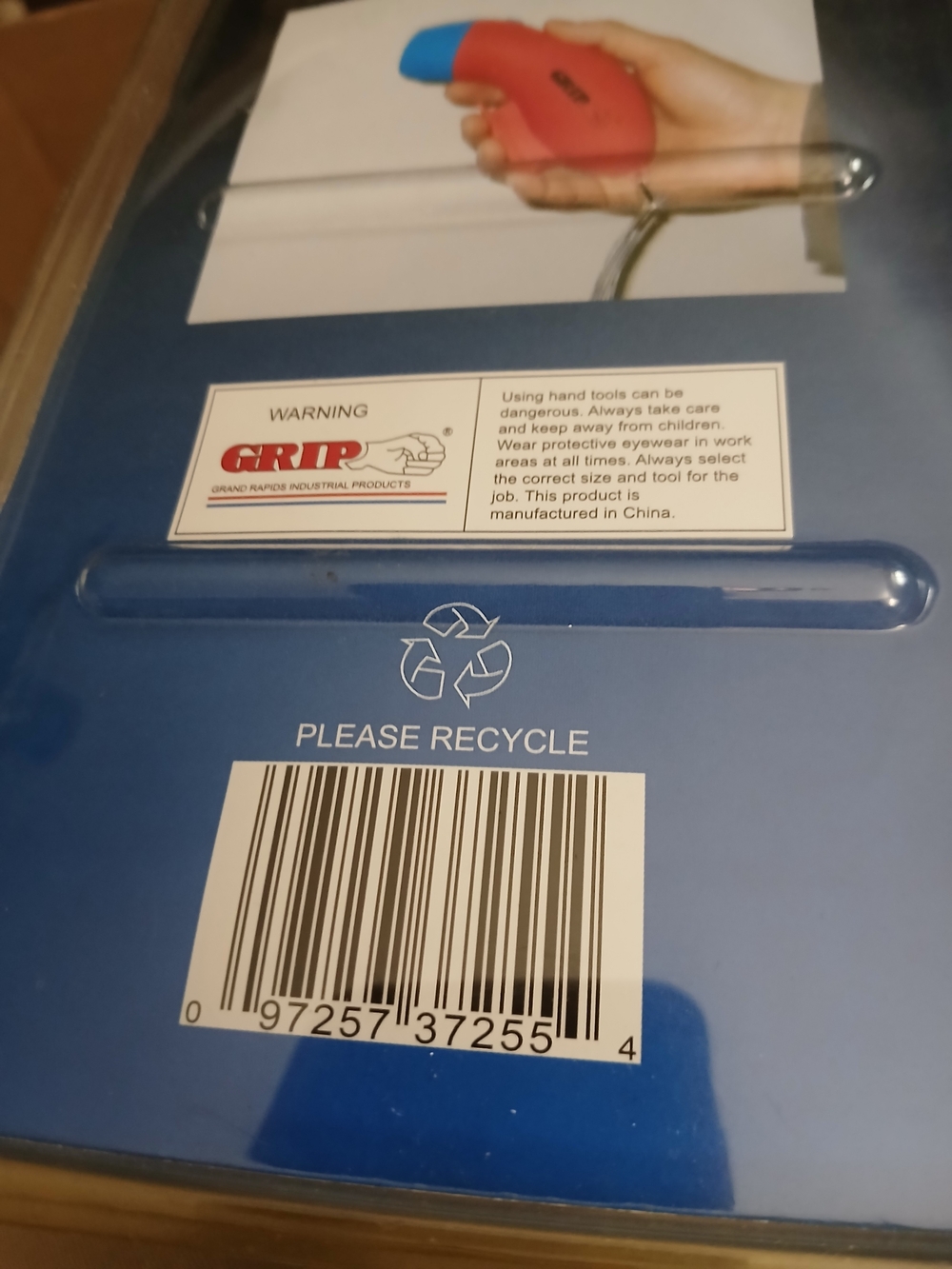 Grip Battery-Less LED Flashlight - Red & Blue - Picture 5 of 5
